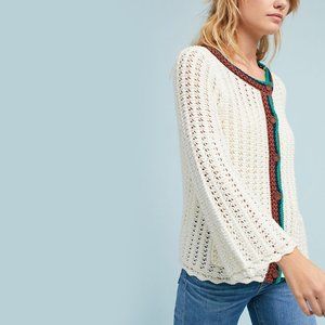 ANTHROPOLOGIE Elsie Open-Knit Cardigan XS